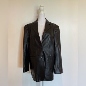 Black & Other Stories Vegan Leather Oversized Blazer NWT Size US…